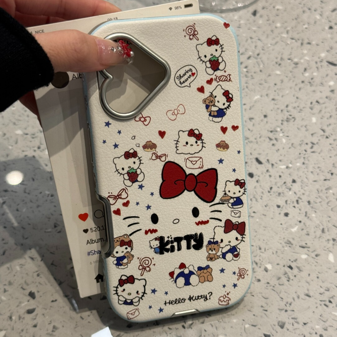 卡通小熊猫咪表情适用苹果16手机壳iphone15可爱14promax少女心13