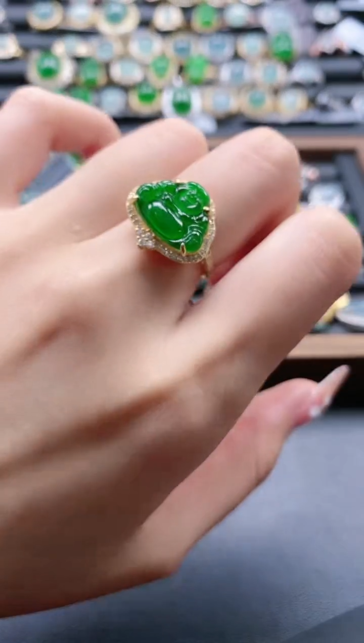 【闪购商品】翡翠戒指银S925镶嵌51511