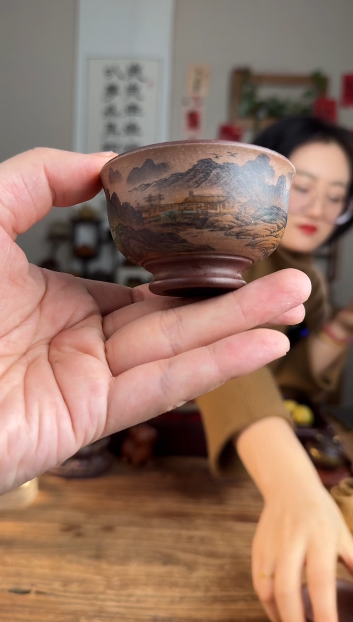 【闪购商品】紫砂茶壶千里江山