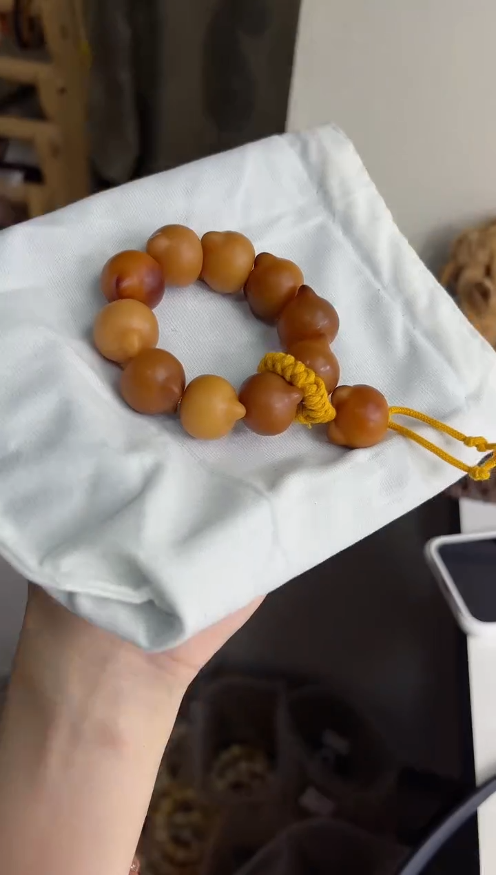 手串菩提根/象牙果h10干磨猫猫头21mm手捻