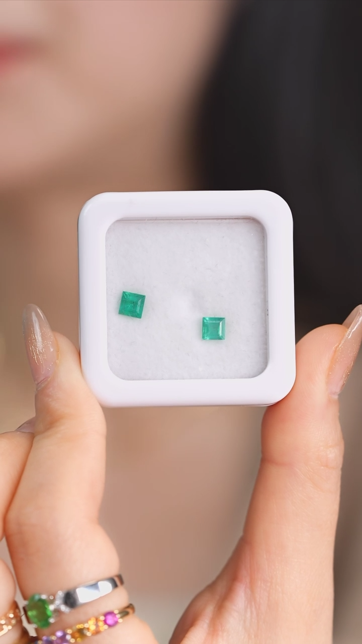 【闪购商品】祖母绿裸石未镶嵌2颗共0.89ct