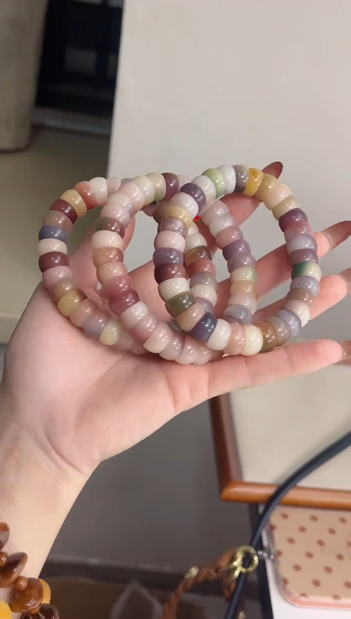 手串菩提根/象牙果r85紫美人玉化碗肠12mm手串瑕疵不补随机