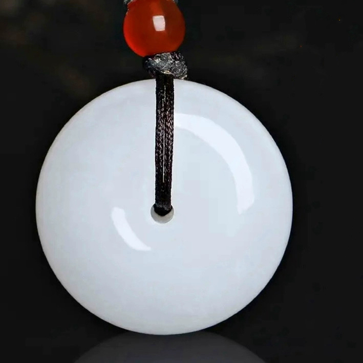 新粉福利新疆老坑料金丝玉平安扣