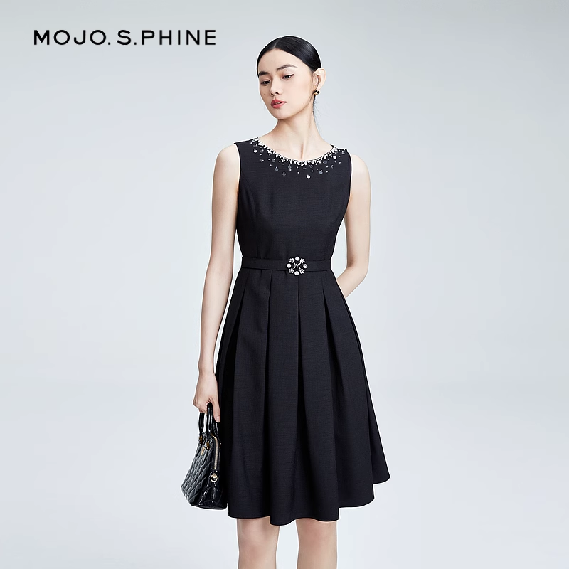 新款浪漫优雅修身时尚无袖连衣裙-MJFB02WOP303B11/zb