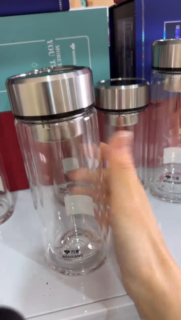 【闪购商品】万象双层340ml高硼硅茶杯
