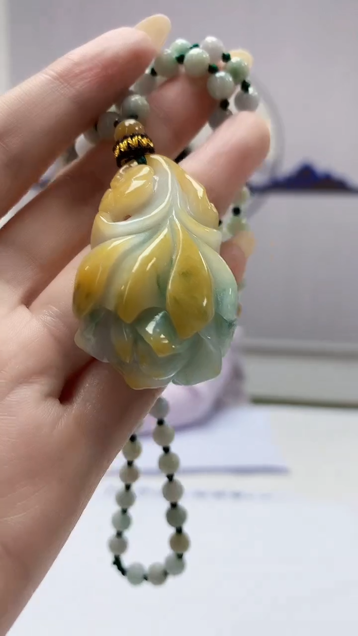 【闪购商品】定制翡翠未镶嵌4902DD-毛货挂件70