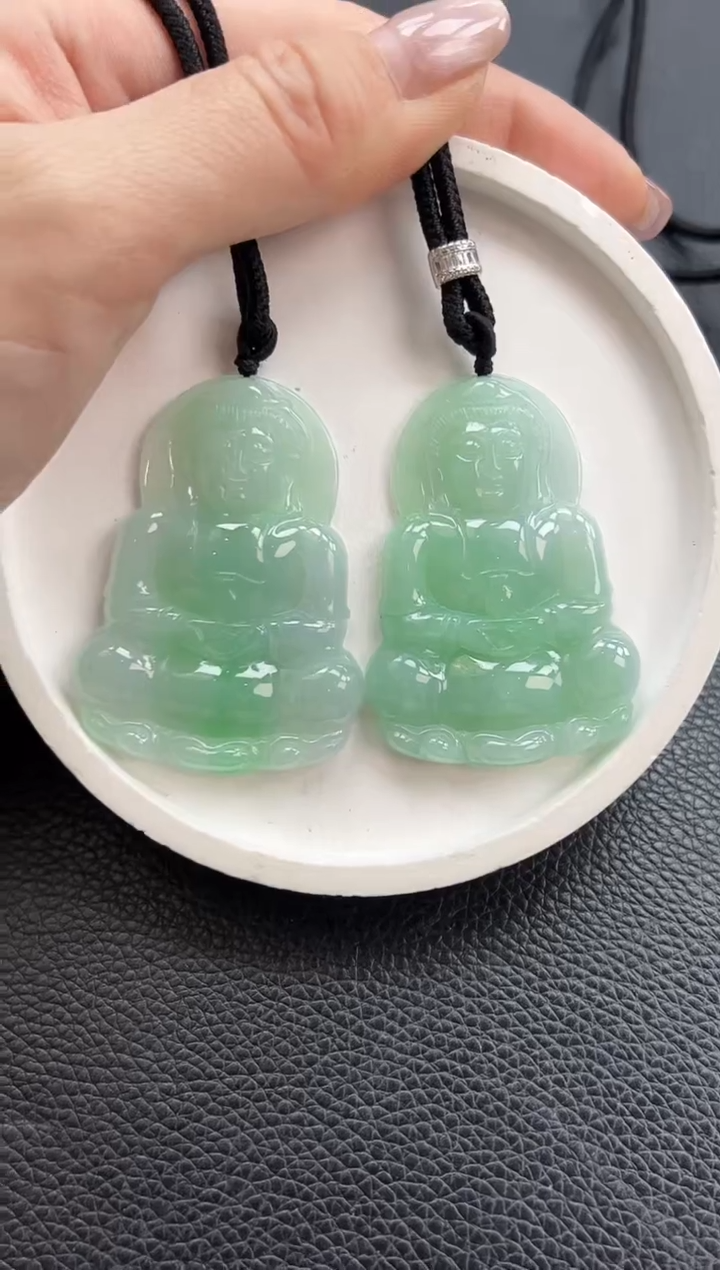 【闪购商品】翡翠颈饰18K金镶嵌YM1090-1观音多样性发一