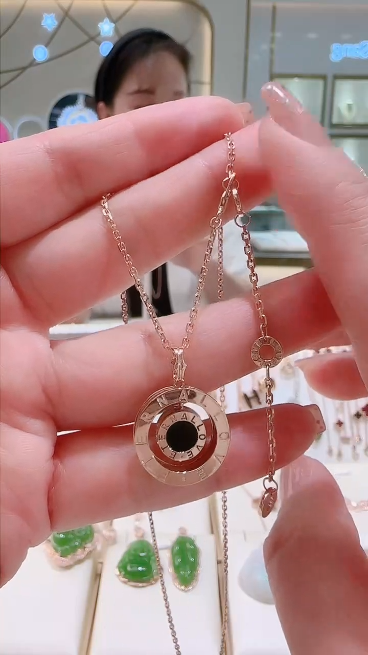 【闪购商品】玛瑙/玉髓套链18K金镶嵌套链