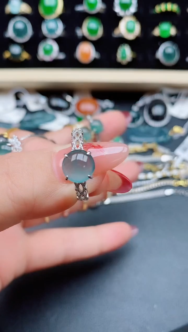 【闪购商品】翡翠戒指银S925镶嵌321321