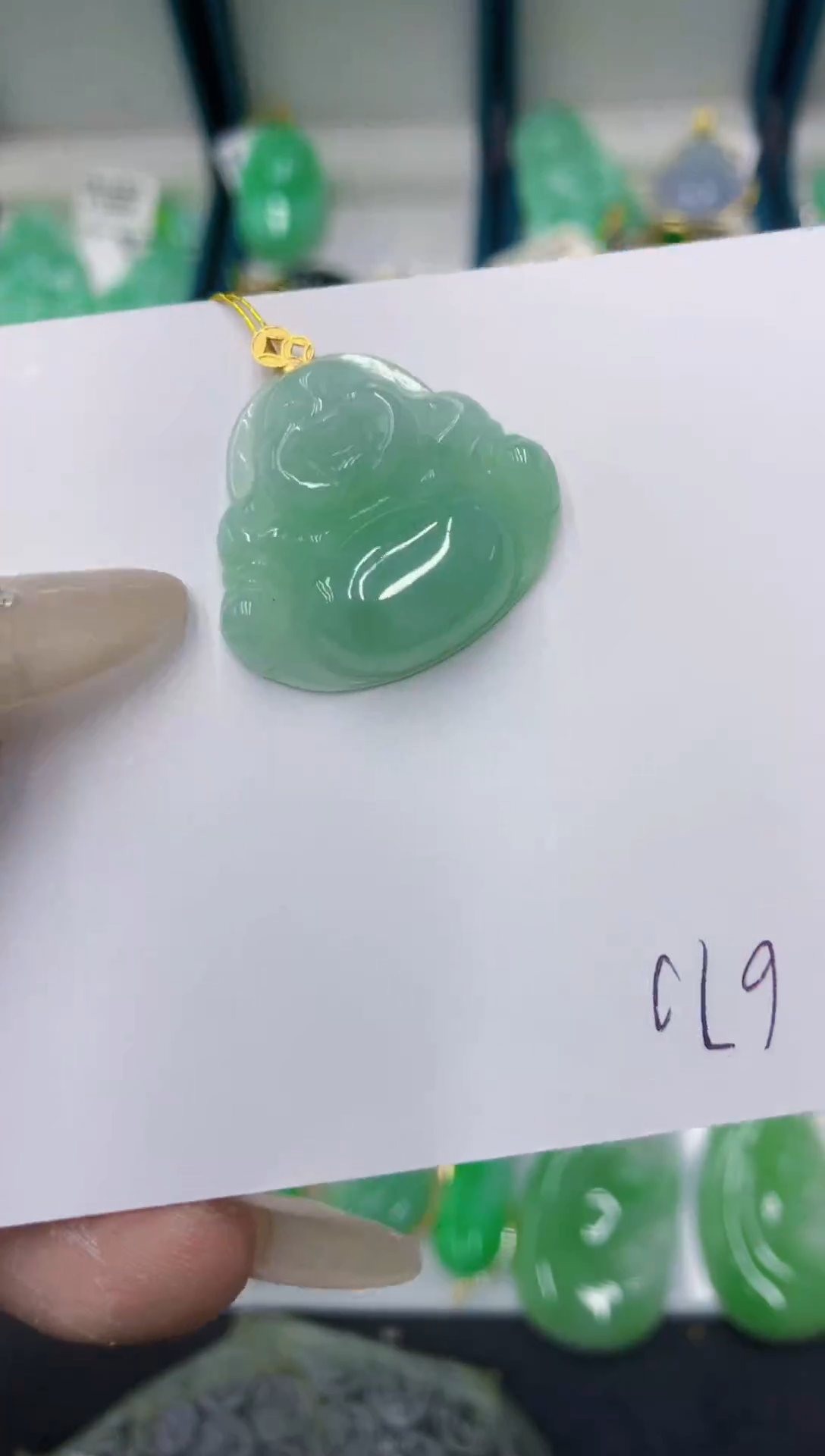 颈饰18K金镶嵌翡翠111111
