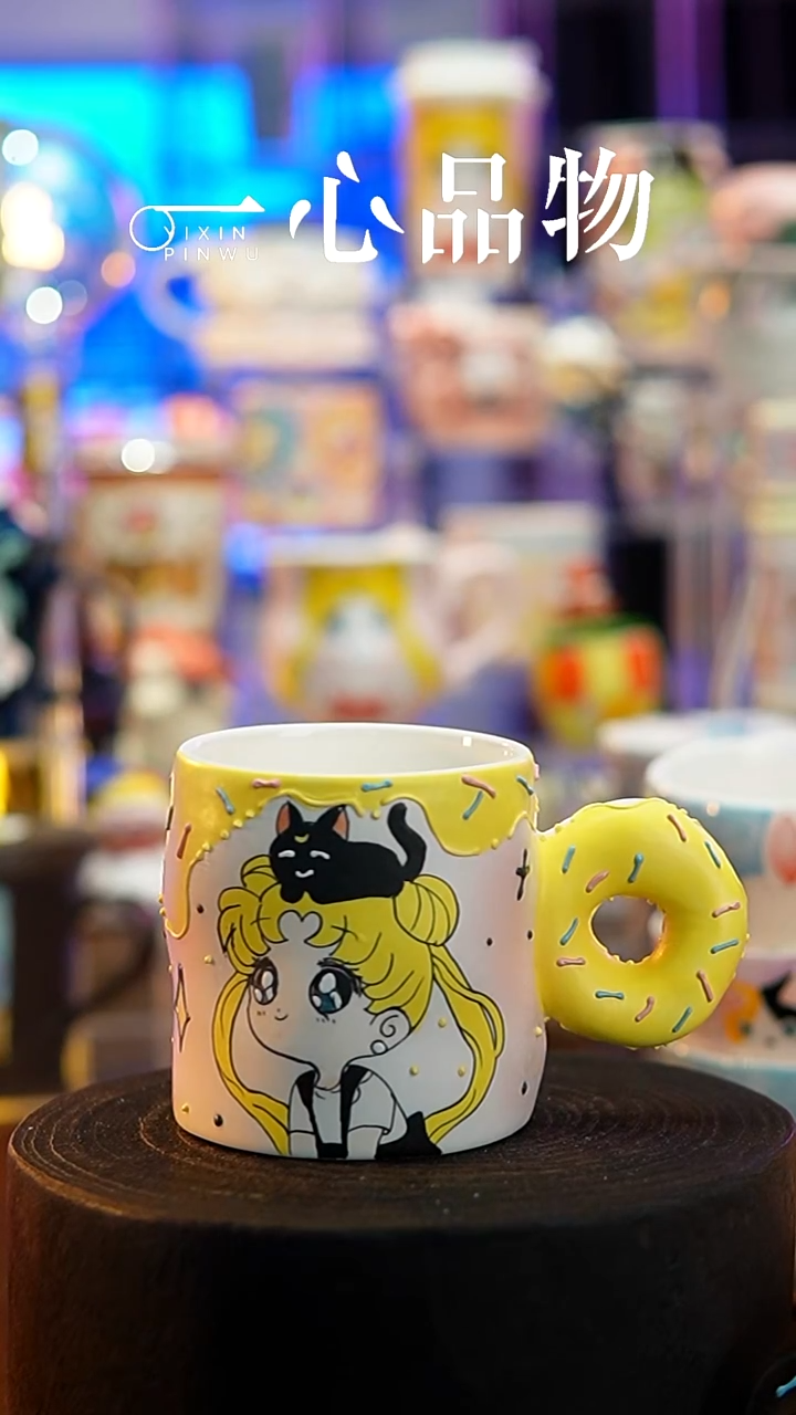 杯子瓷129-18景德镇手工手绘杯子摆件