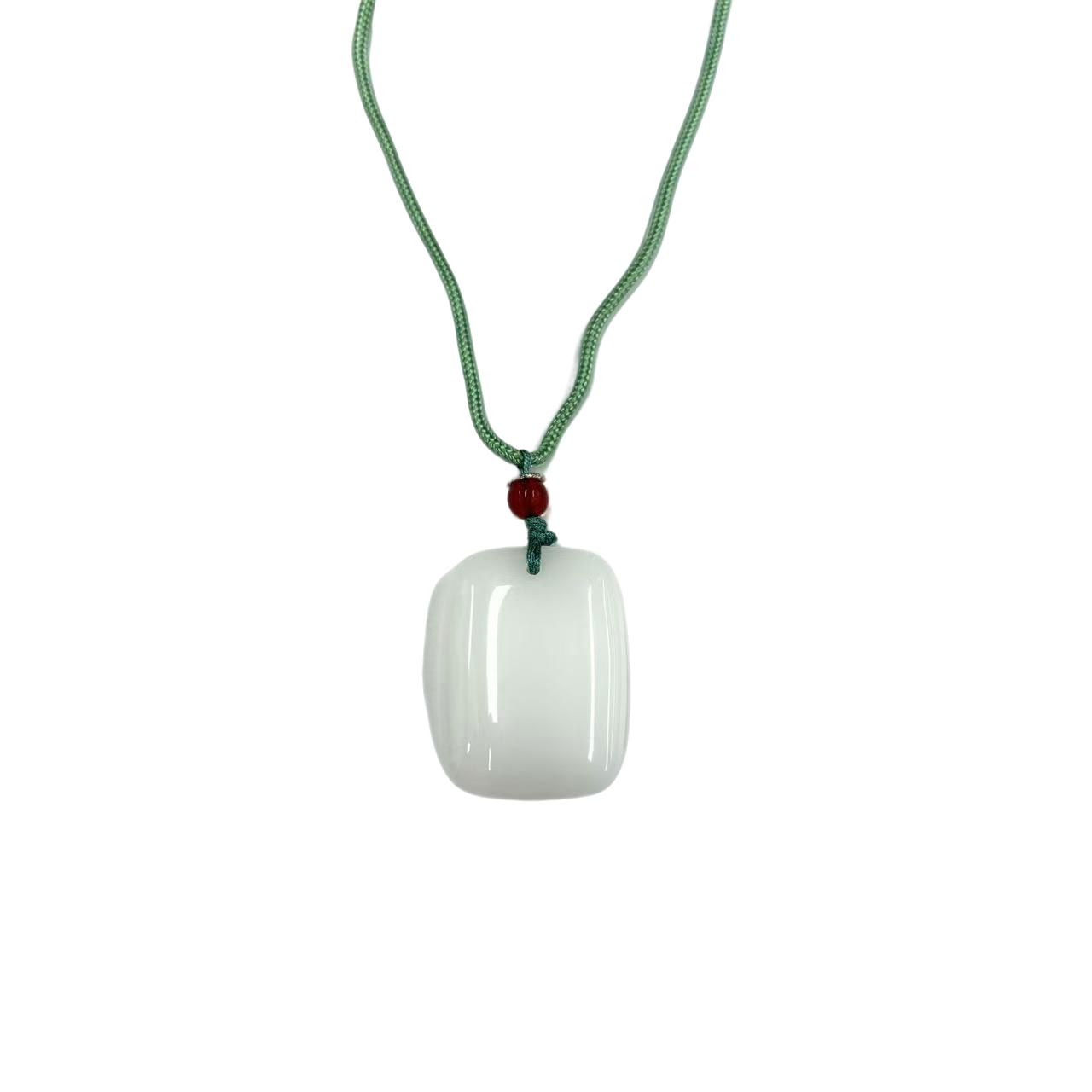 【符老板】y2550-国风气质款羊油白金丝玉无事牌吊坠-赠礼盒