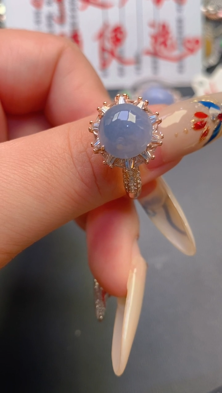 【闪购商品】翡翠耳饰银S925镶嵌天然A货翡翠1