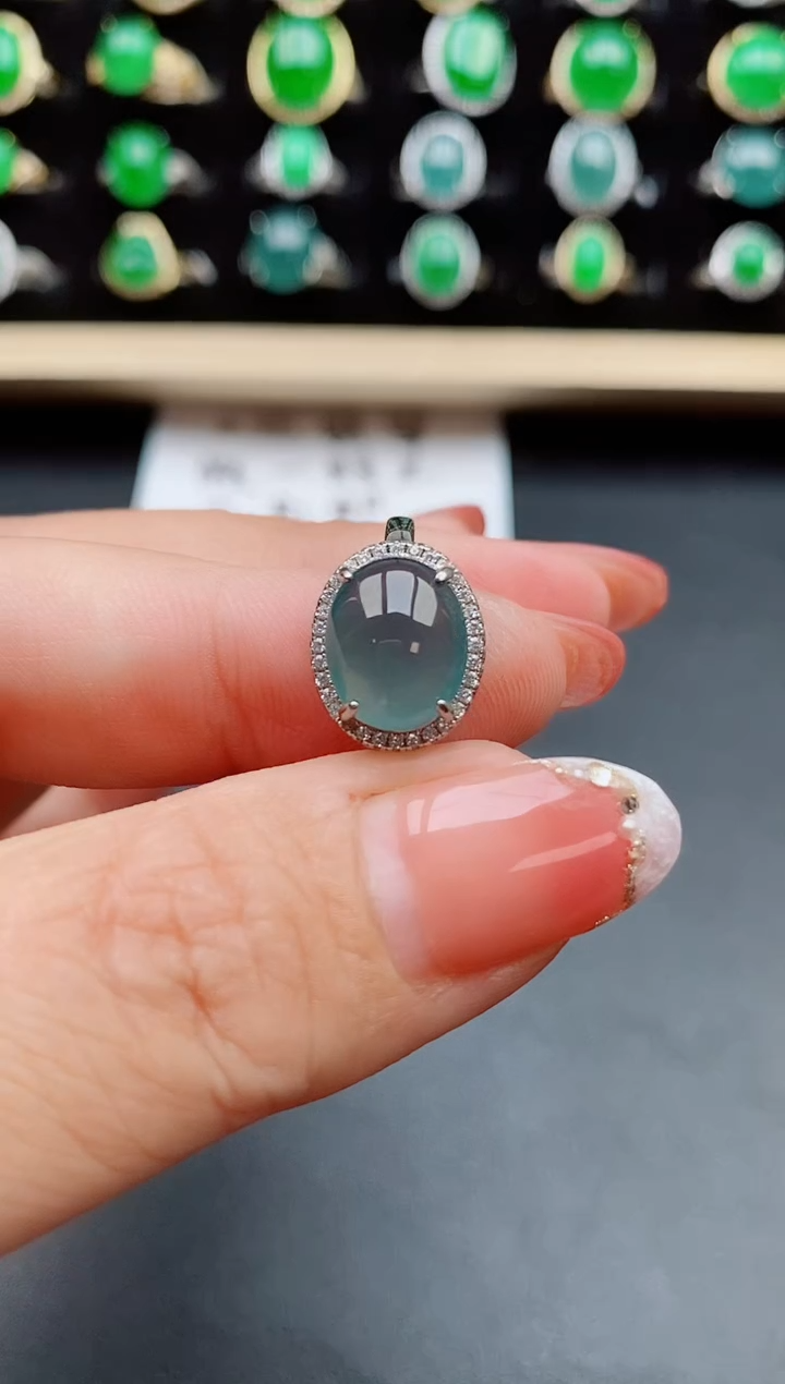【闪购商品】翡翠戒指银S925镶嵌8505050