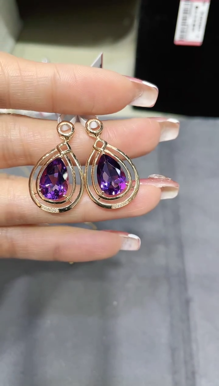 【闪购商品】紫晶吊坠18K金镶嵌多样性发其一