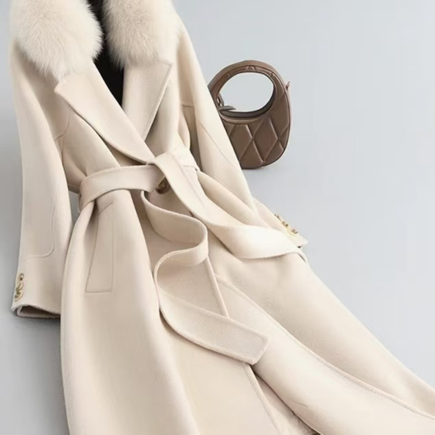 807冬季新款大衣女中长款外套2024秋冬加绒加厚保暖防寒呢子外套