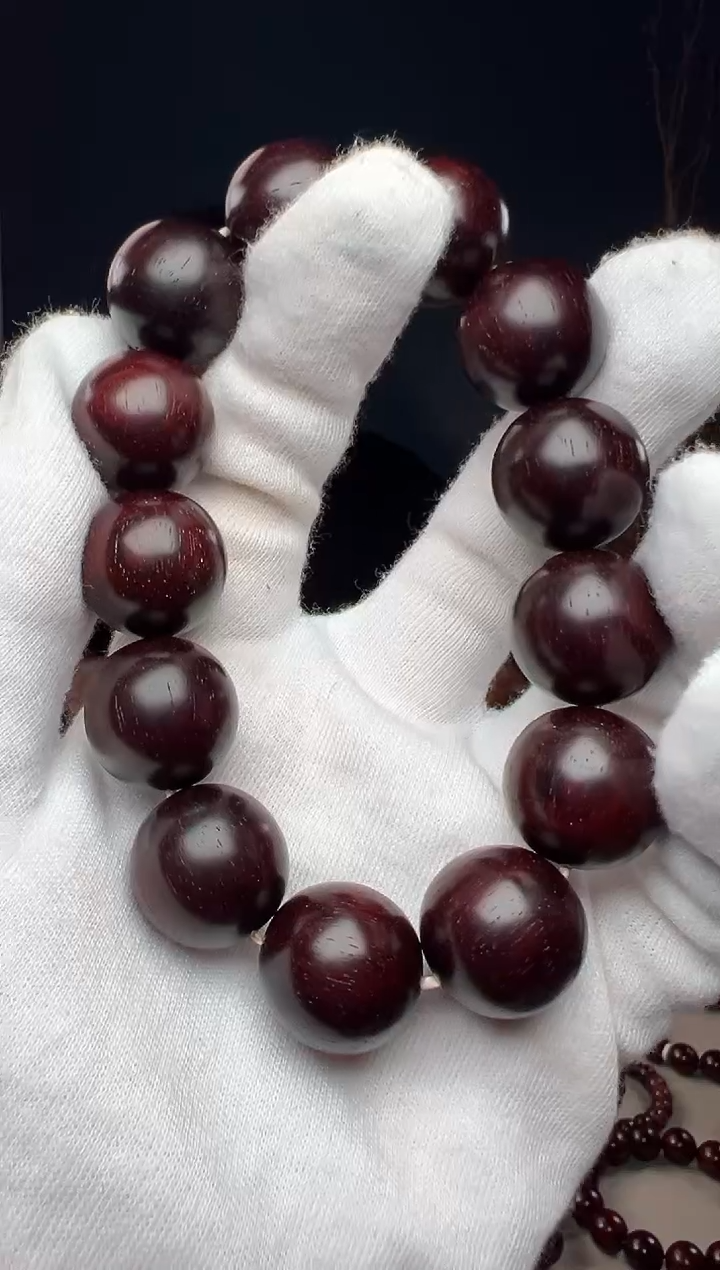 檀香紫檀（小叶紫檀）手串/手链传*1.8 金星 无胶无蜡