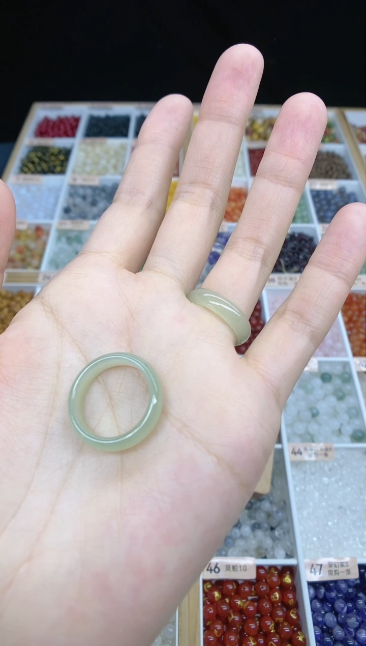 【闪购商品】和田玉戒指未镶嵌和田玉指环17-18mm