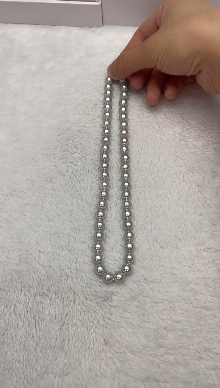【闪购商品】海水珍珠颈饰未镶嵌AK真多麻8.5-9mm（多样性发一）