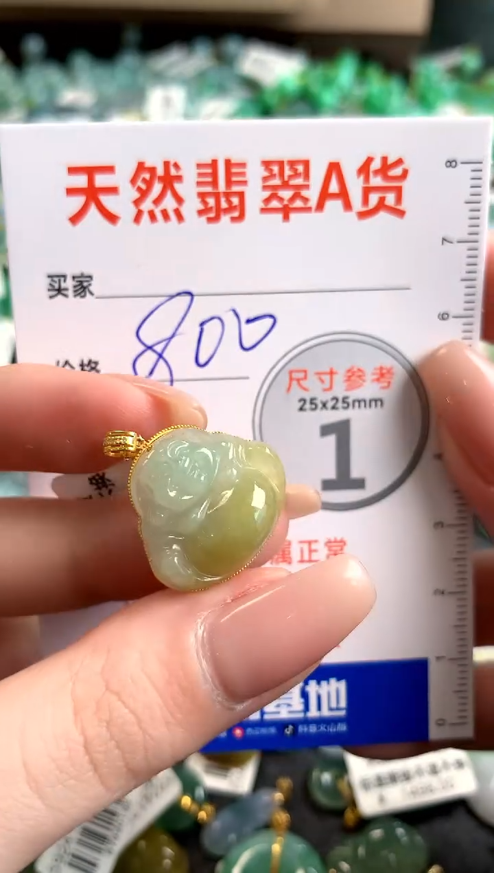 【闪购商品】翡翠颈饰18K金镶嵌0128282360