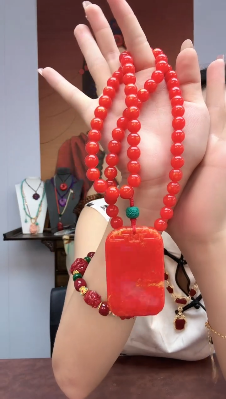 珐琅非金属无非金属芝1.0mi无事牌项链