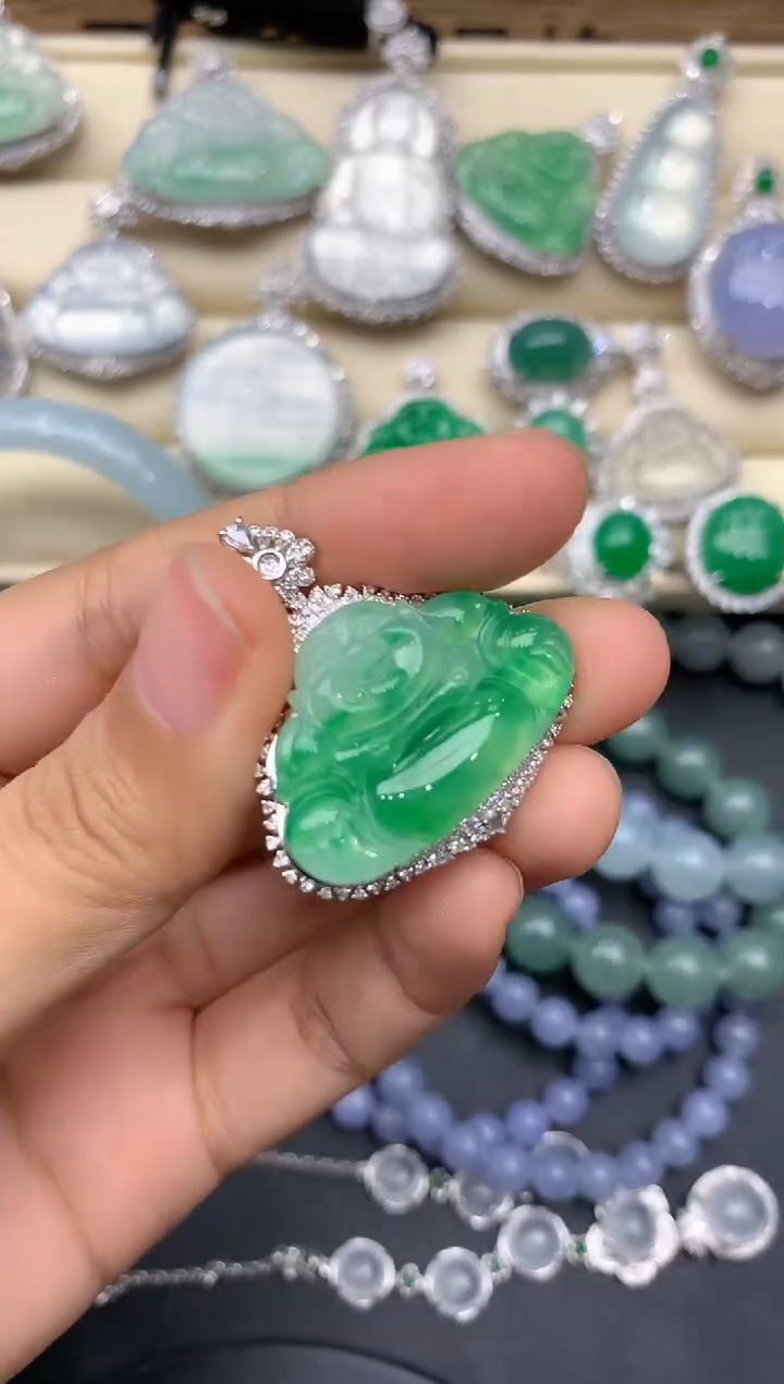 【闪购商品】翡翠颈饰18K金镶嵌352-中国好珍宝