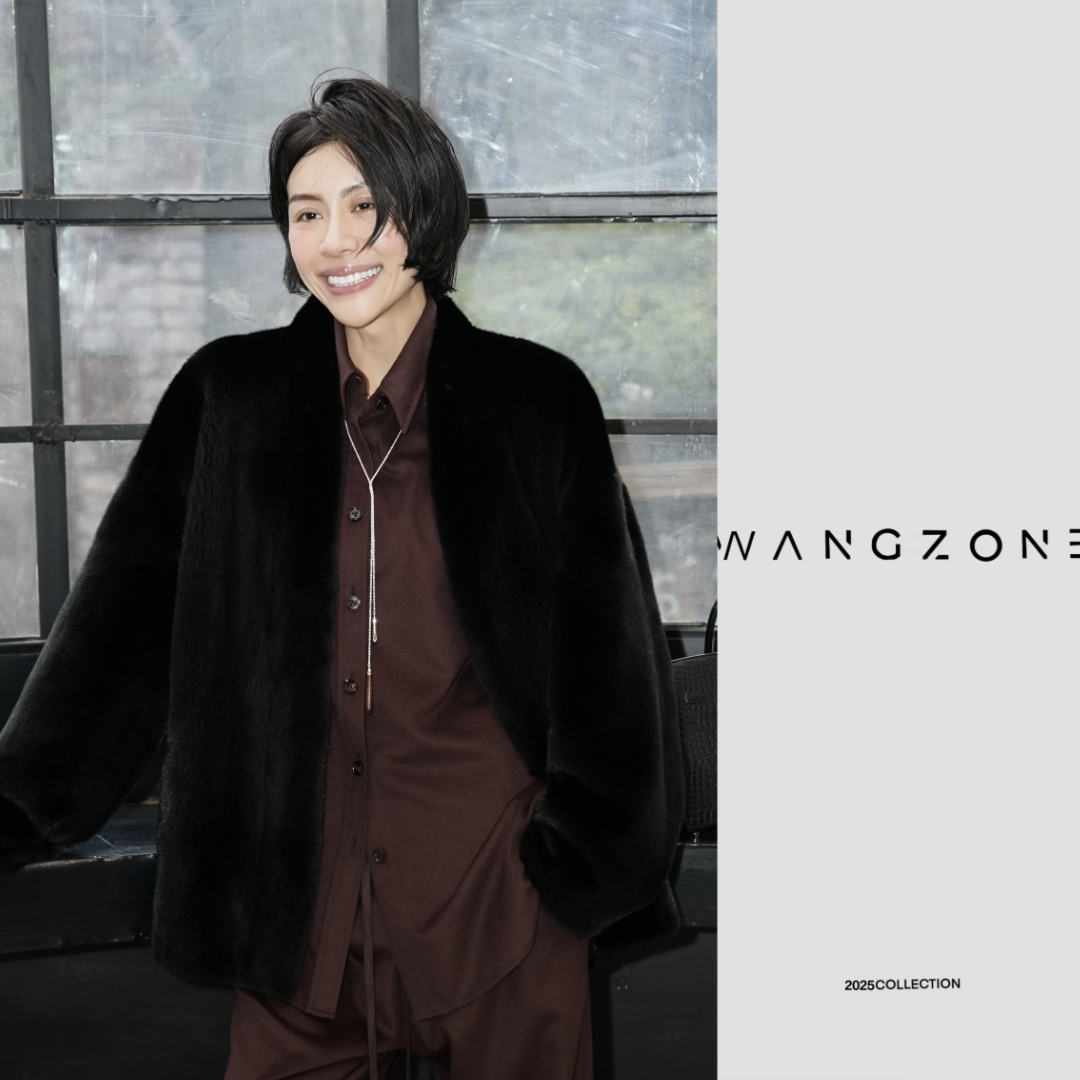 WANG ZONE丨琎口轻复古紫金天鹅绒_短二全抽刀小母貂皮草外套