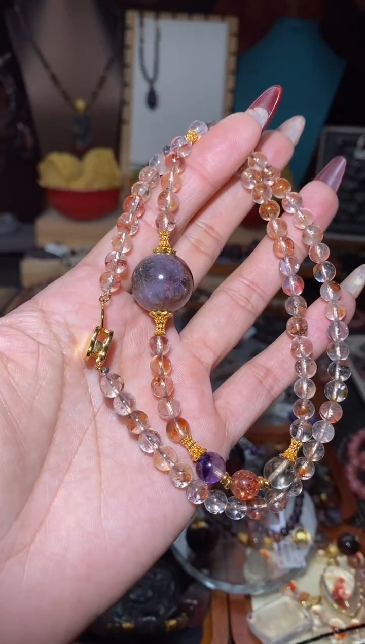 【闪购商品】水晶项链未镶嵌锦鲤胶花项链