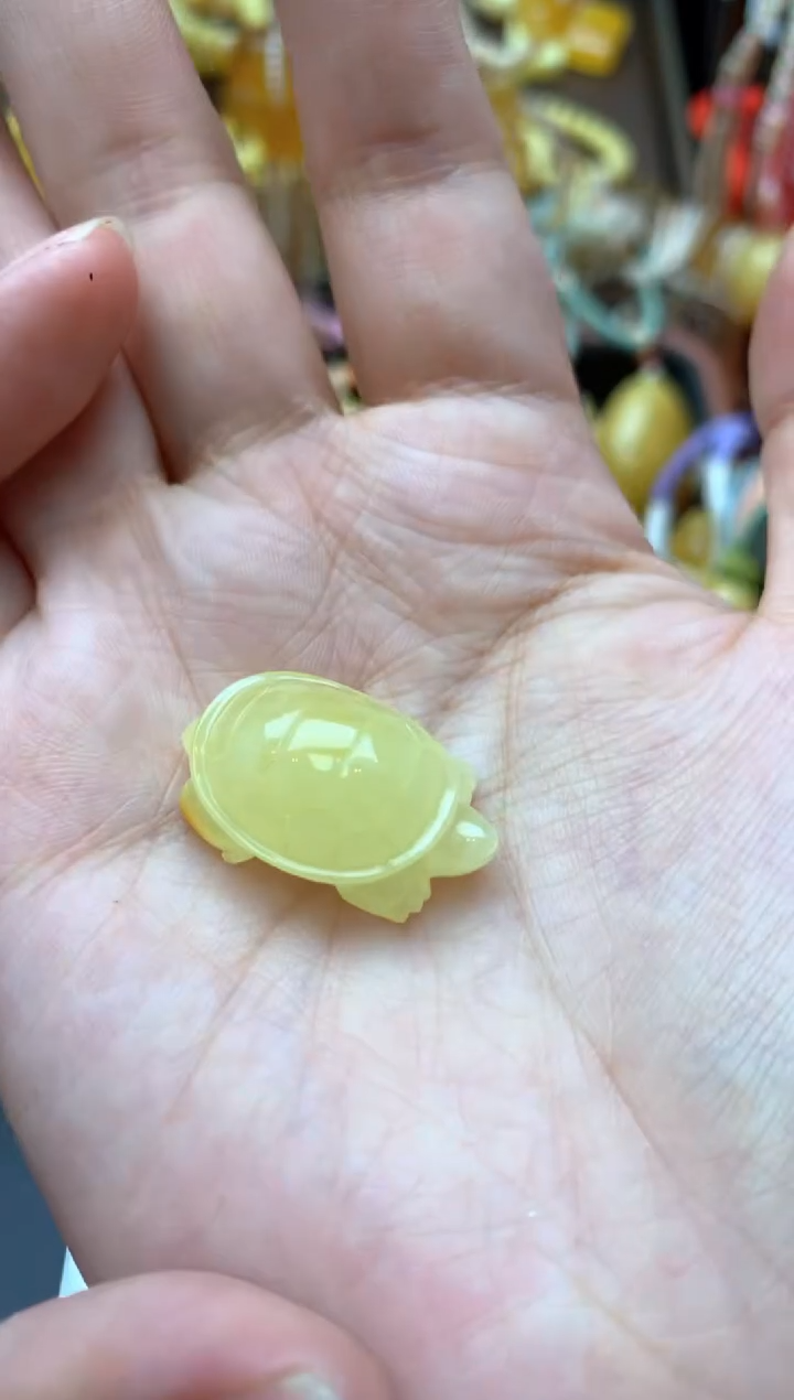 【闪购商品】未镶嵌琥珀珠宝奇石127琥珀蜜蜡花粉有纹小坑介意勿拍