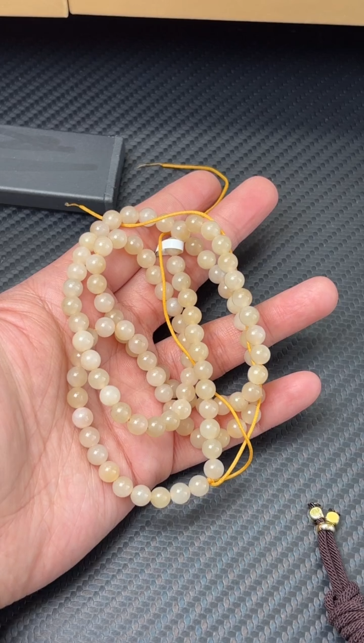 项链未镶嵌和田玉心**镜且末姚鑫矿微色差长链卡6