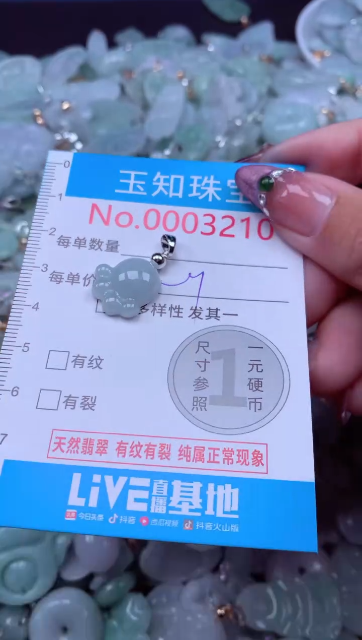 吊坠(不含链)未镶嵌翡翠3210