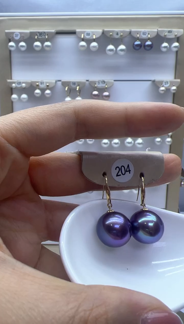 【闪购商品】淡水珍珠耳饰18K金镶嵌204