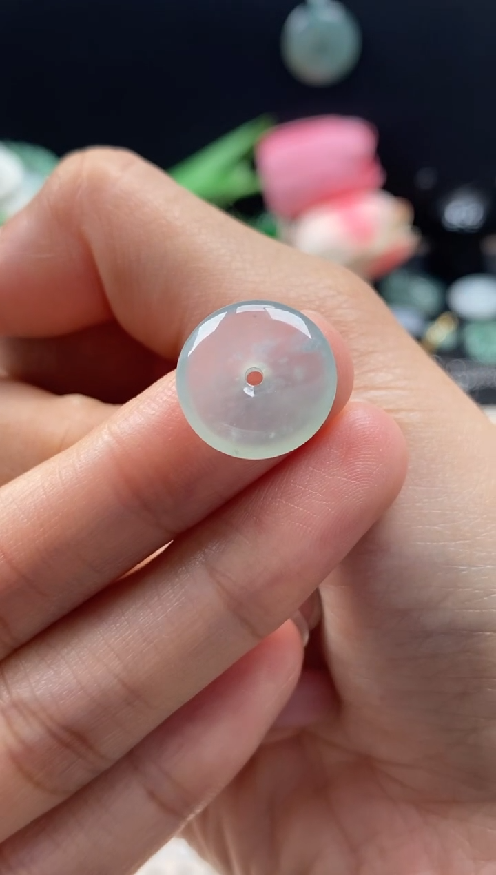 【闪购商品】翡翠颈饰未镶嵌翡翠冰胶平安扣