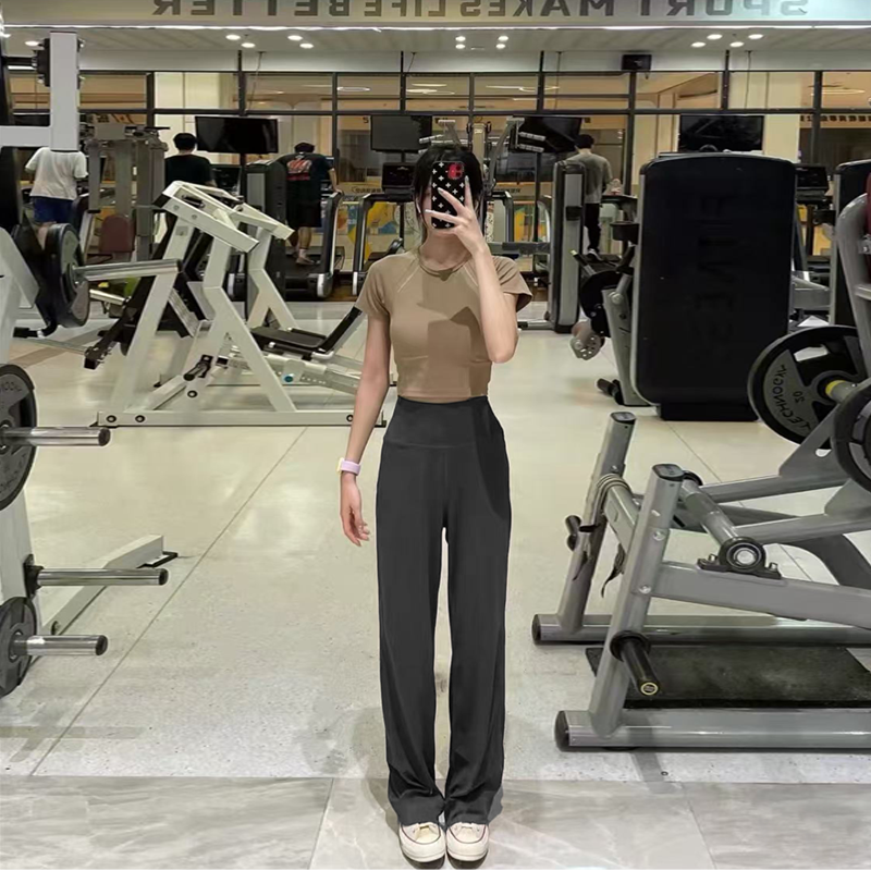 奶皮裤 浅灰色秋季显瘦休闲运动直筒裤 8510