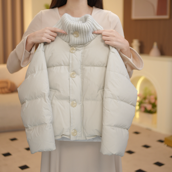 波波鹅女童棉服外套女孩面包服冬装2025新款儿童加厚棉衣-Y5986