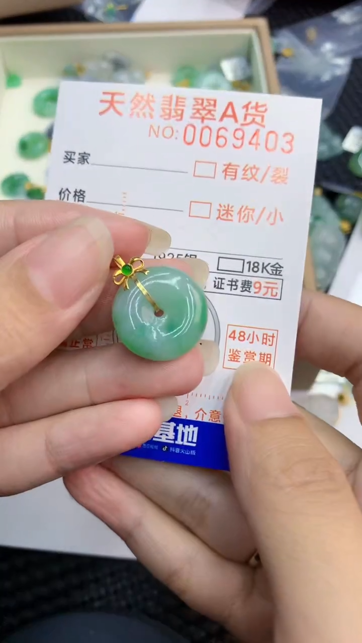 【闪购商品】翡翠颈饰18K金镶嵌            8