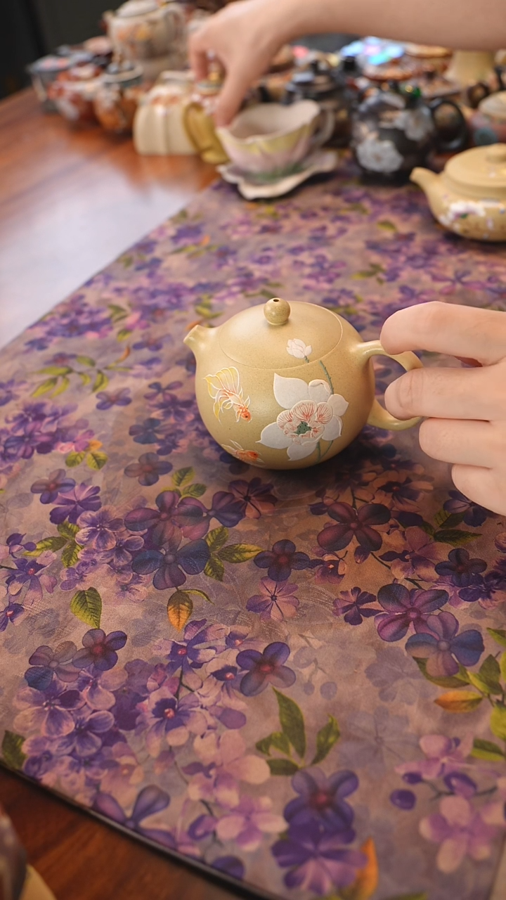 茶壶紫砂本绿荷花西施