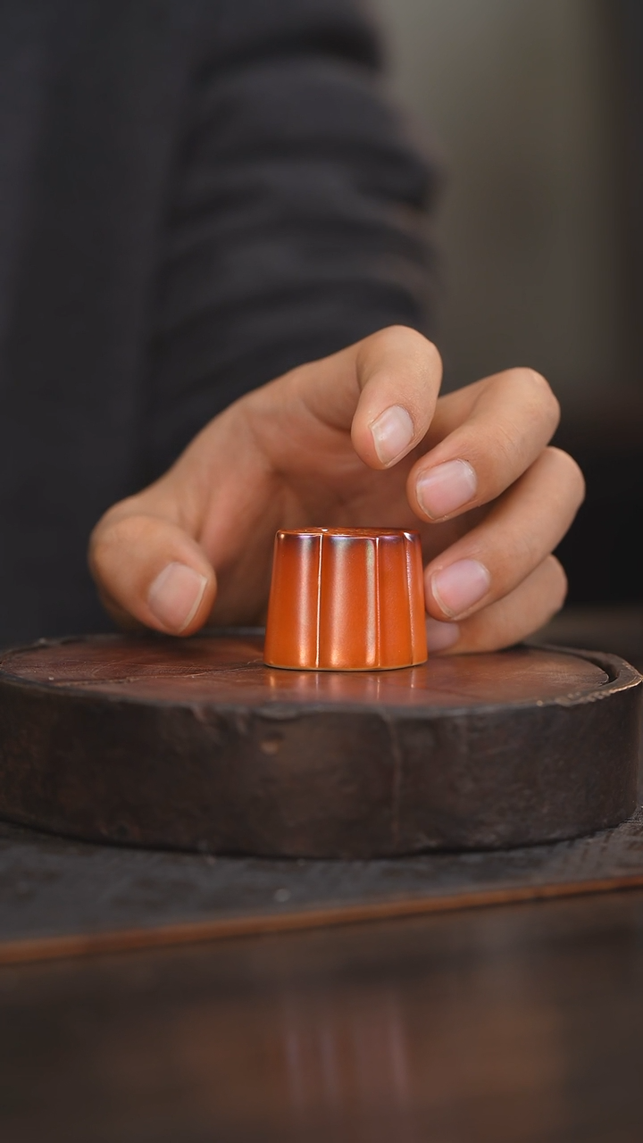 【闪购商品】杯158柴房陶瓷丨祥云盖置