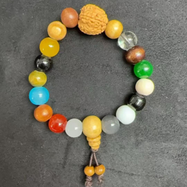 玻璃十八籽多宝手串多种材质【无礼袋】到手一个创意饰品