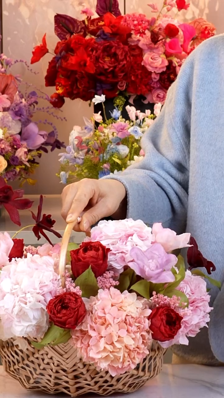 无花朵?*?山禾宠粉花篮