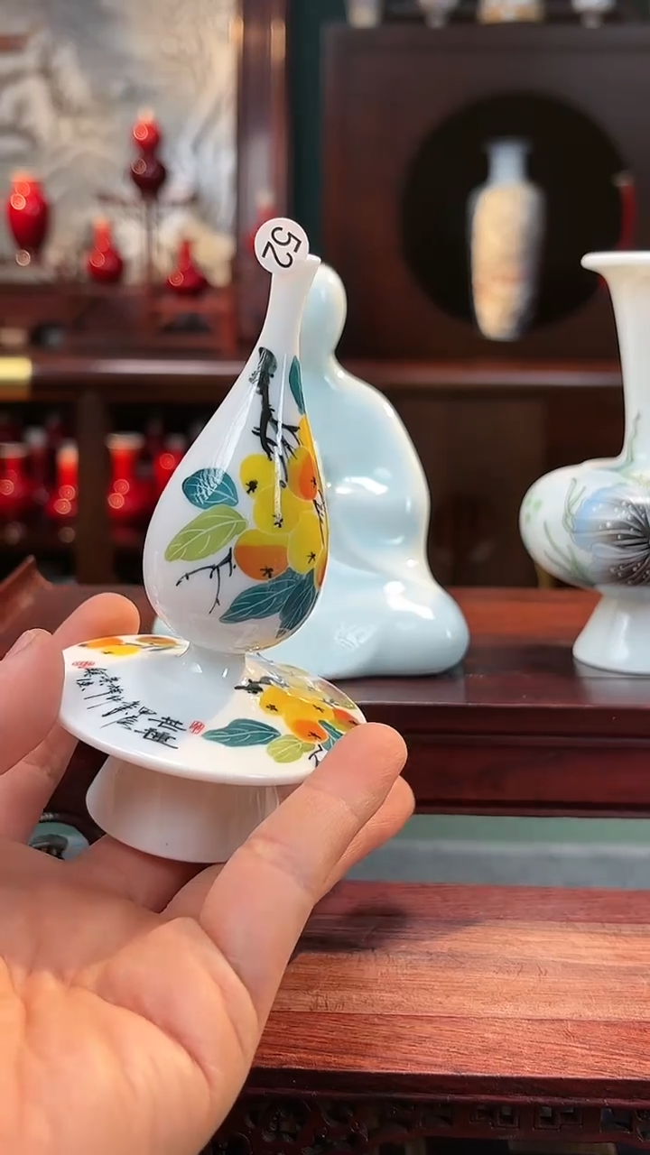 【闪购商品】摆件釉下五彩纯手工手绘原创瓷器