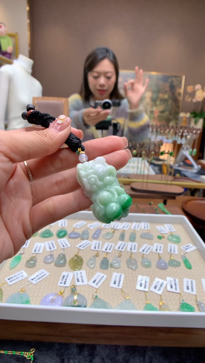 【闪购商品】翡翠颈饰未镶嵌貔貅