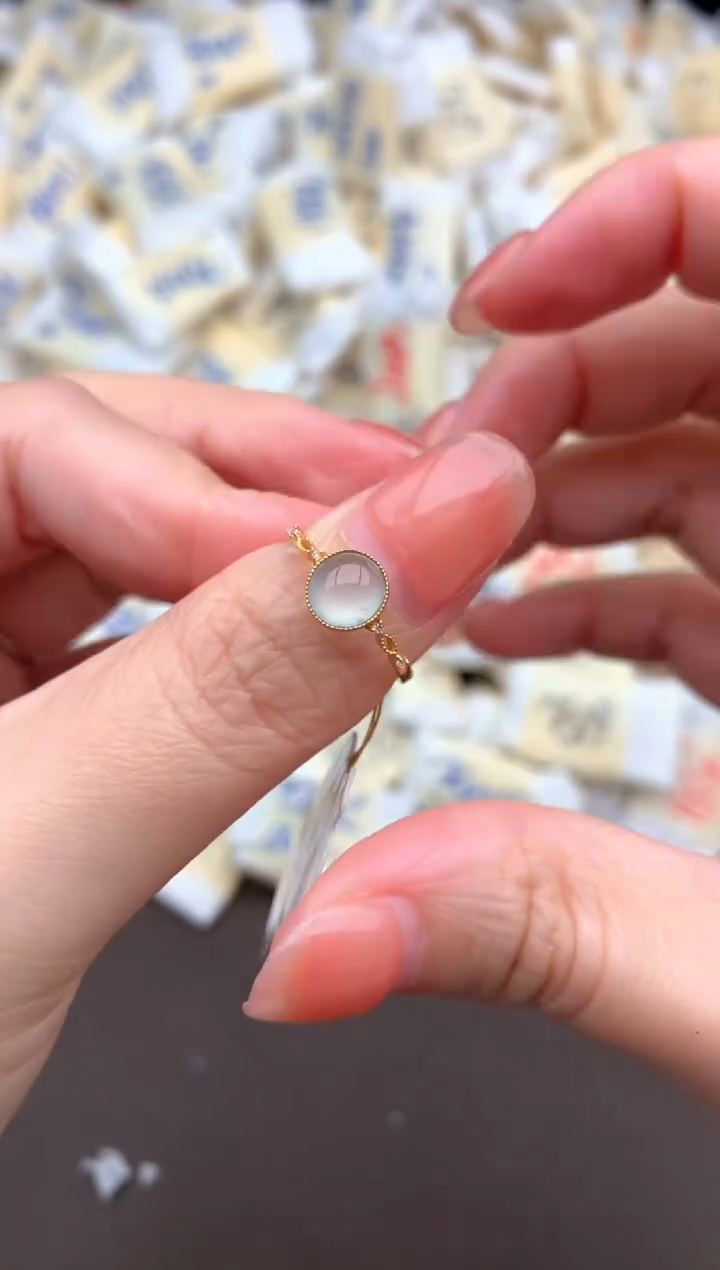 【闪购商品】翡翠挂件18K金镶嵌一