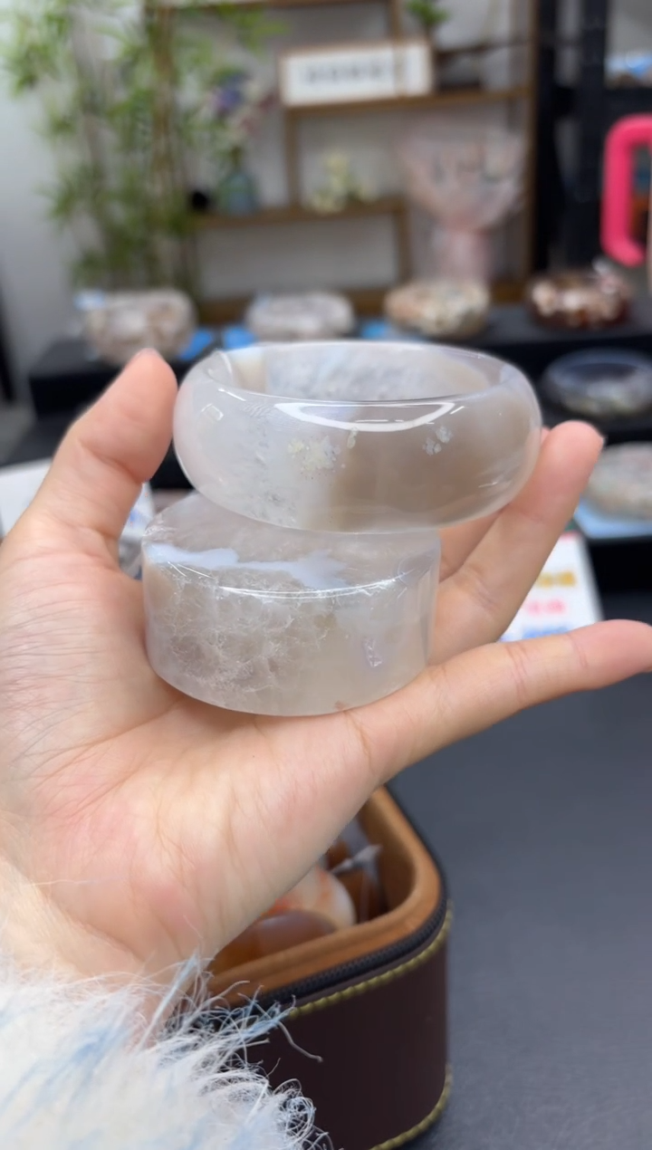 【闪购商品】石英质玉手镯未镶嵌A53(60圈赠送镯心)