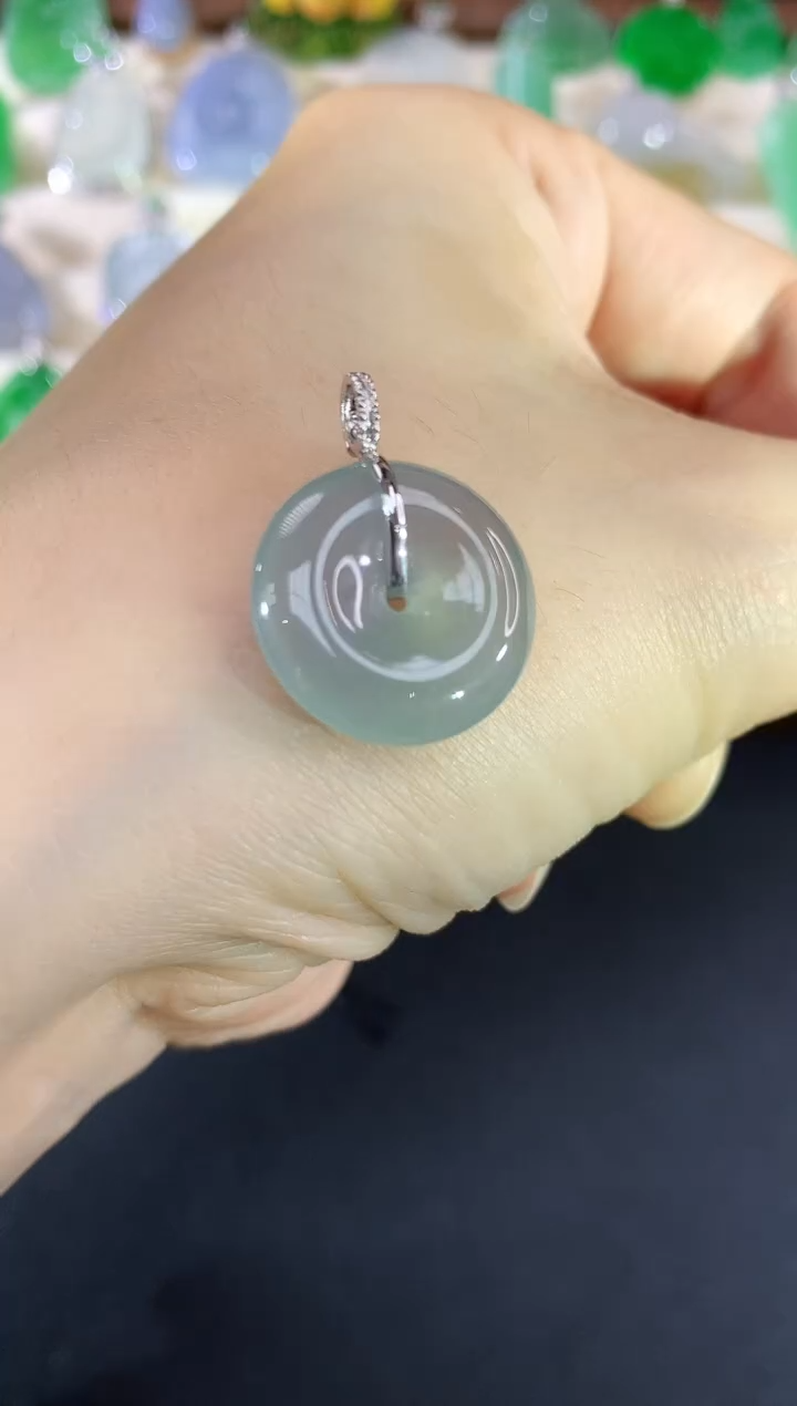 吊坠(不含链)18K金镶嵌翡翠30|1680