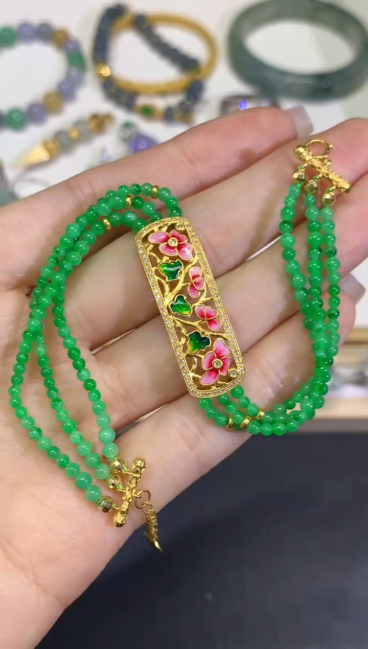 【闪购商品】翡翠颈饰18K金镶嵌团购1