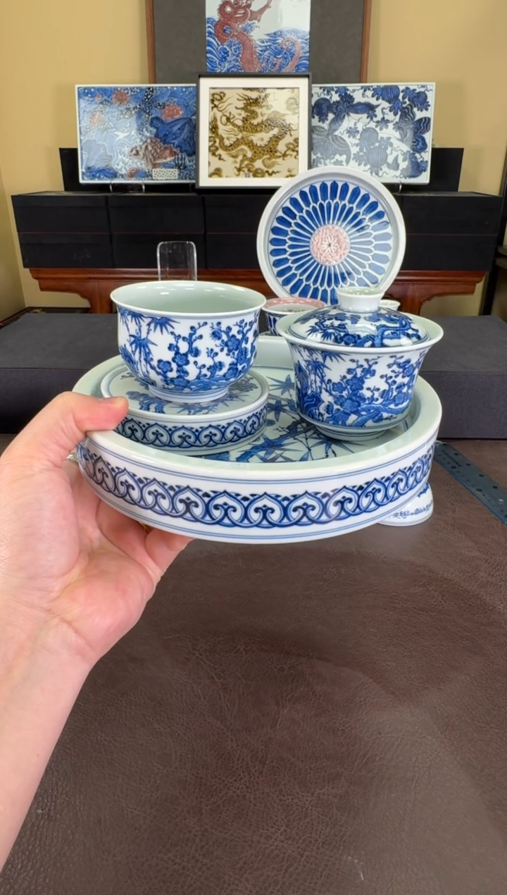 【闪购商品】羿器窑松竹梅四件套