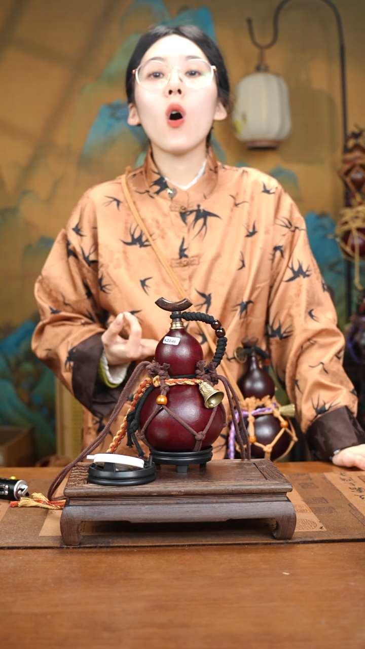 XZ046网兜款大漆酒葫芦（现货现发）