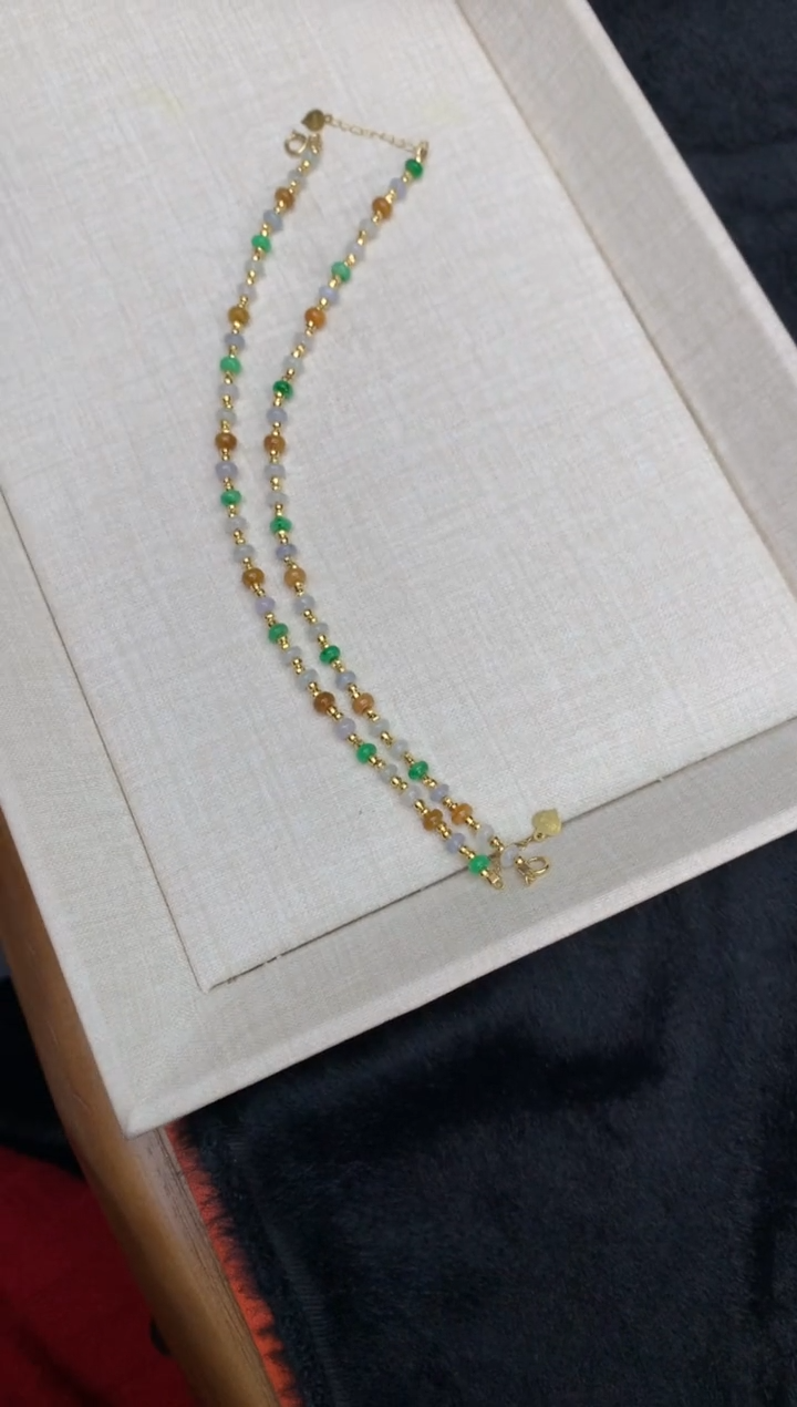 【闪购商品】翡翠手串18K金镶嵌手串 多样性发（1件）