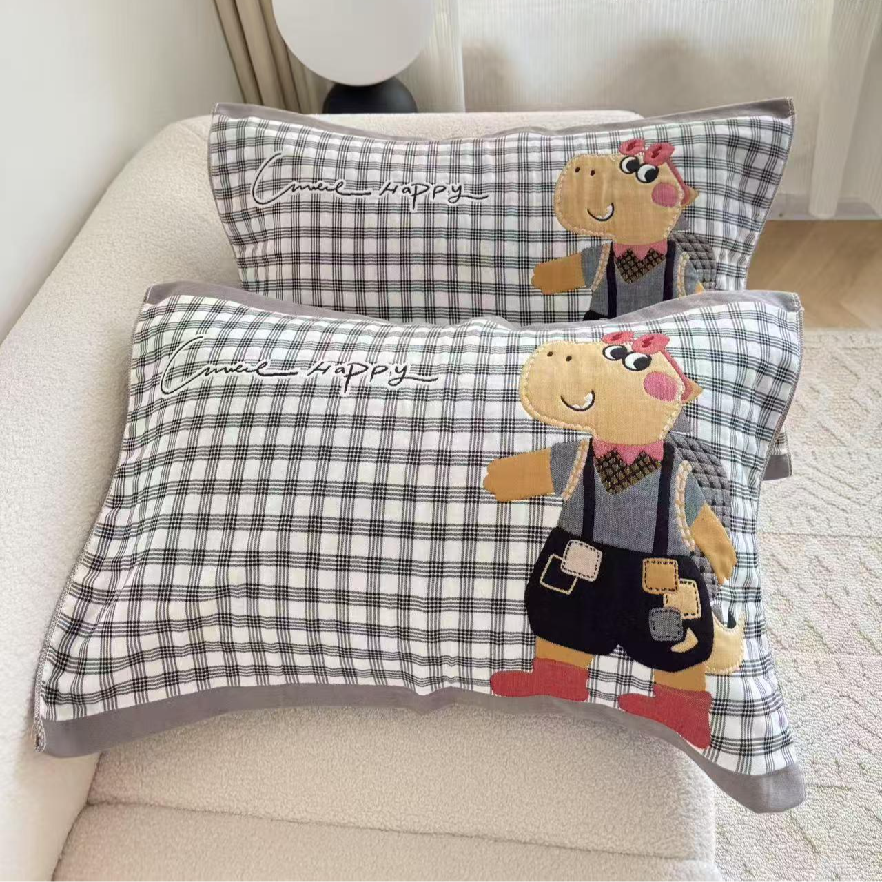 【背包恐龙】52*78一对装轻奢高端精梳棉枕巾